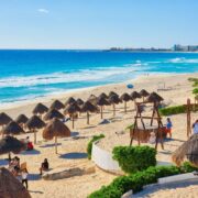 Dolphin Beach, Cancun on beautiful day